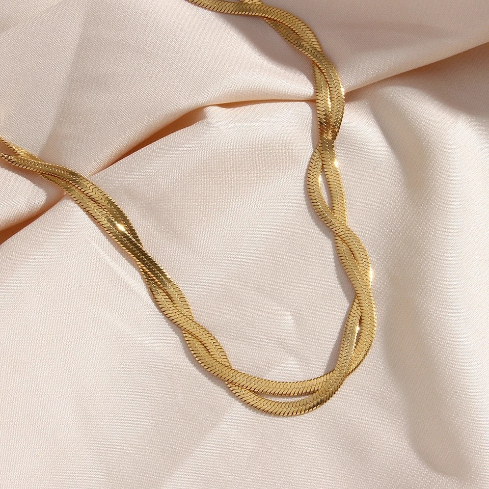 'Caballo' Herringbone Bracelet & Necklace Set