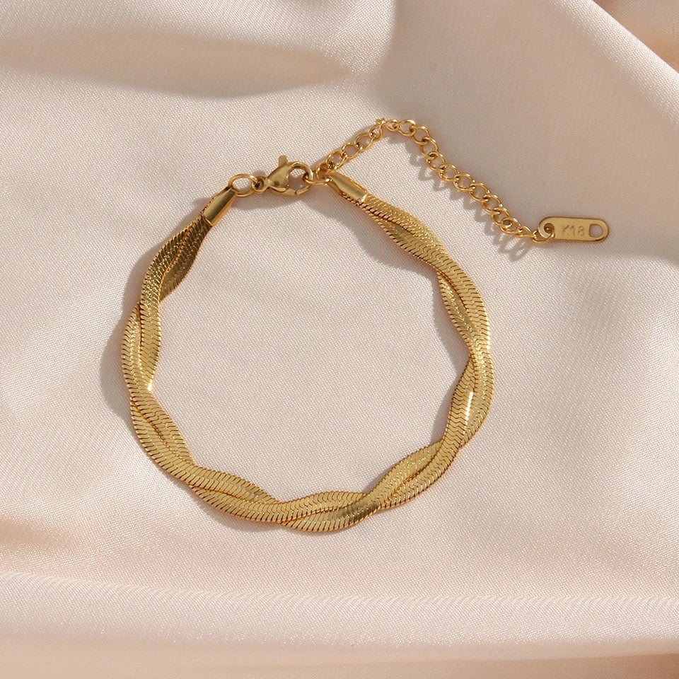 'Caballo' Herringbone Bracelet & Necklace Set